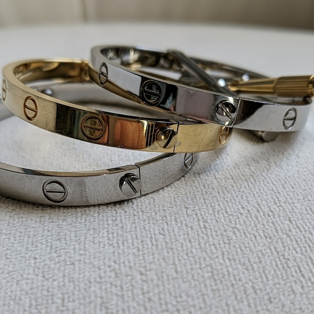 1 left! • LOVE Screw Bracelets + Screwdrivers